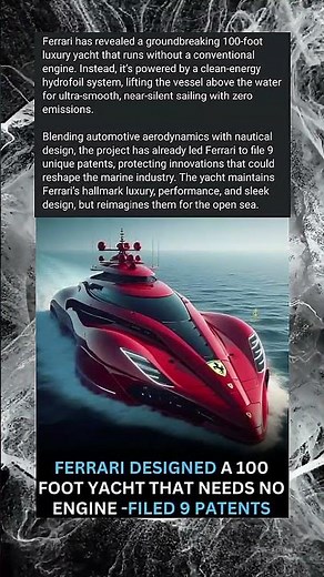 Ferrari’s $100M Zero-Emission Yacht Shocks the World 🌊⚡ | Hydrofoil Luxury Superyacht