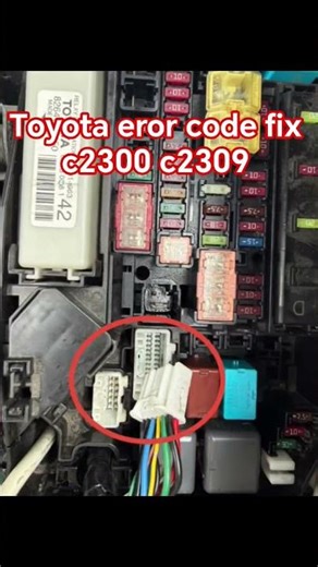 Toyota eror code c2300 c2309 fix