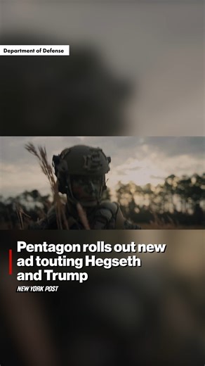 The Pentagon rolled out a pulse-pounding new ad for Memorial Day weekend, narrated by Defense Secretary Pete Hegseth and President Trump, that touted efforts to root out wokeness in the military. https://trib.al/oyQL9k2 | New York Post