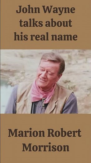 In a rare interview, John Wayne talks about his real name. Happy 119th B-Day in Heaven