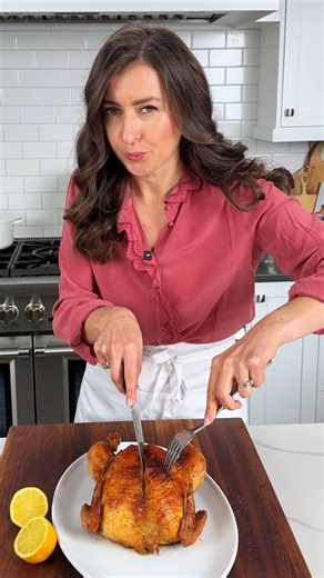 Crispy outside, juicy inside — the easiest air fryer whole chicken you’ll ever make. (Recipe in Comments) | NatashasKitchen.com