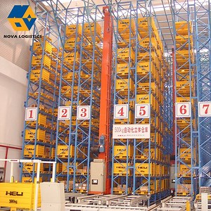 [Hot Item] Nova Storage Solutions Intelligent Automated Storage and Retrieval System Warehouse Asrs Stacker Crane Vertical Pallet Racking System