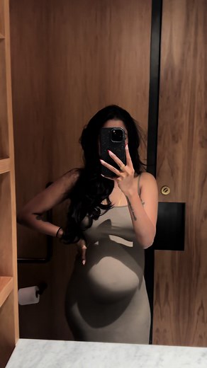 Stylish Maternity Look: 26 Weeks Pregnant in SKIMS