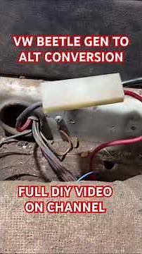 VW BEETLE GENERATOR TO ALTERNATOR CONVERSION- FULL VIDEO ON CHANNEL #sladesbeetle #vwbeetle