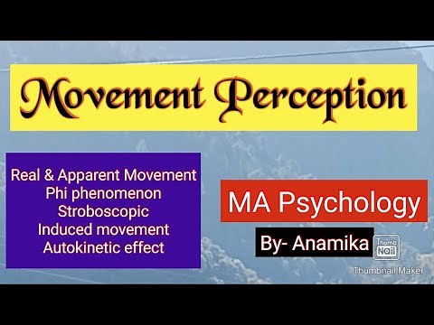 Perception of Movement// Movement Perception // MA Psychology// B.sc Nursing // UGC Net