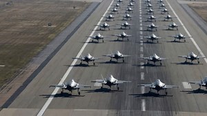 In massive display of air power, US conducts first ever elephant walk of F-35 fighters