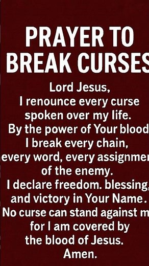 Prayer to Break Every Curse | Freedom in Jesus’ Name #life #prayer