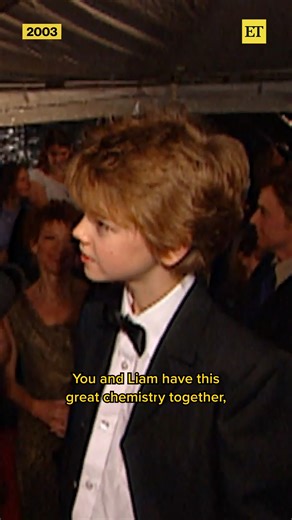Thomas Brodie-Sangster 🤝 Liam Neeson. Name a better 'Love Actually' duo. 🥹❤️ | Entertainment Tonight
