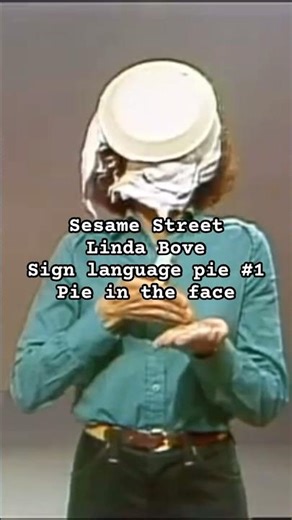 Pie in the face to Linda Bove Sesame Street pie1 #pieintheface #piethrowing #womanpied #signlanguage
