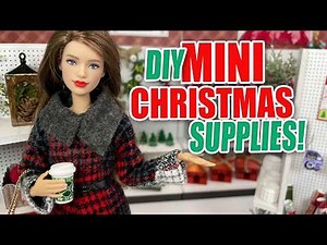 DIY Mini Christmas Supplies - Make your own Mini Brands - Miniature Holiday Craft Store for Barbie