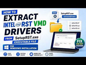 How To Extract Intel RST VMD Drivers From SetupRST.exe for Windows Installation (2026)