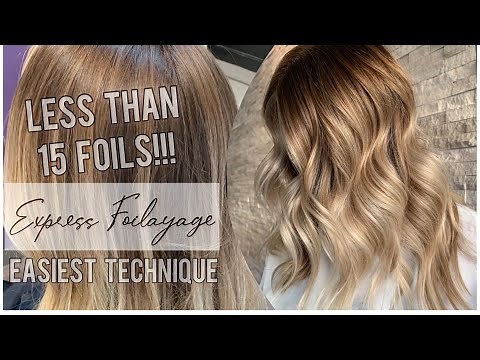 EXPRESS FOILAYAGE | Easiest Technique | Less Than 15 Foils