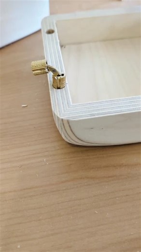 Installing brass barrel hinges in a wooden box. #woodenbox #woodcraft #woodengifts #carpenter #handmadecrafts | Robert Barrow