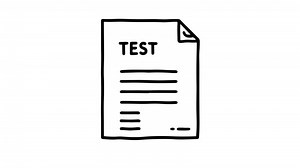 Download Animation forms a sketch of the exam paper icon for free