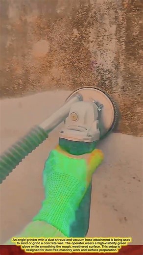 Dustless Concrete Grinder: Smoothing Walls Fast Clean Precise #tool #tools #innovation