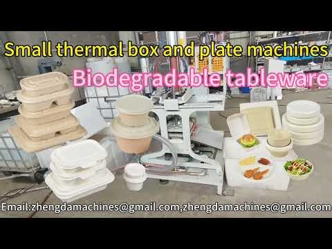 Small price semi automatic thermocol box and plate making machine for biodegradable tableware dishes