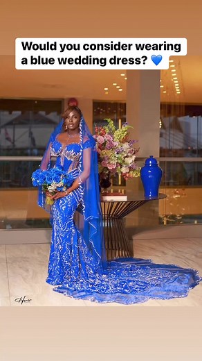 Blue wedding dress, yay or nay? | Nigerian Wedding