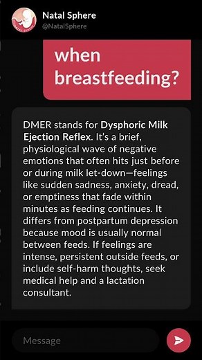 What is DMER when breastfeeding?