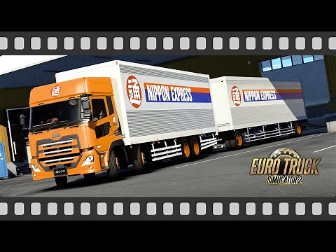 ETS2 PV 日本通運 UDクオン 8x4 / 日本トレクス フルトレーラ （ダブル連結トラック）