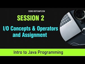 Java for Beginners: Session 2 - I/O Concepts & Fundamental Operators and Assignment