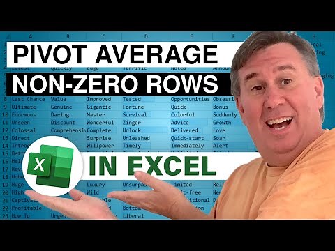Excel - Average Of Non-Zero Rows In Pivot Table - Episode 2538