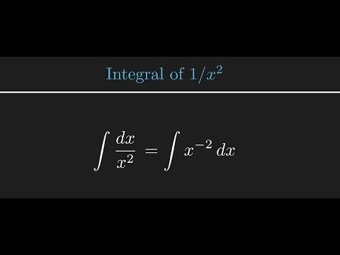 Integral of 1/x^2: Power Rule with Negative Exponents | Calculus