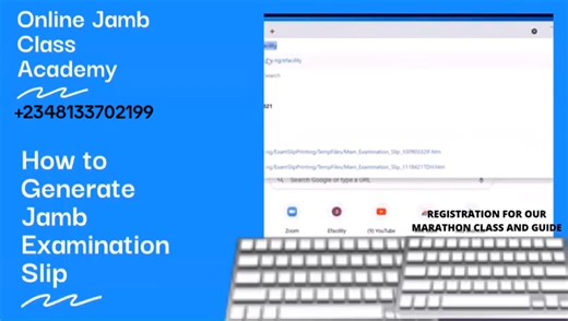 HOW TO REPRINT YOUR EXAM SLIP: 1. Visit https://slipsprinting.jamb.gov.ng/PrintExaminationSlip 2. Enter your JAMB Registration Number, Email, or Phone Number 3. Click “Print Examination Slip” to view and print your slip What the Slip Contains: • Exam date and time • Venue and center name • Candidate’s personal information Important Reminders: • Come to the exam center with a printed copy of your slip • Biometric (thumbprint) verification is compulsory • Items like phones, smartwatches, pens, and