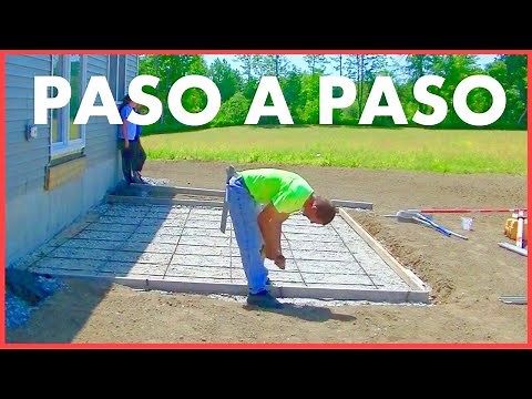 Como hacer un PISO DE CEMENTO ESTAMPADO (piso en el PATIO sobre tierra) APRENDE paso a paso