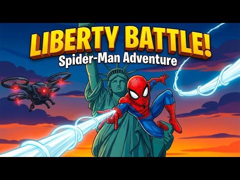 Spider-Man vs Giant Drones at Statue of Liberty | 90-Second Epic Battle!