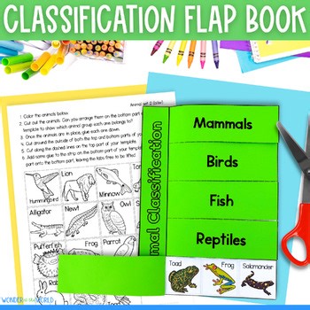Animal classification groups of living things sorting cut and paste activity