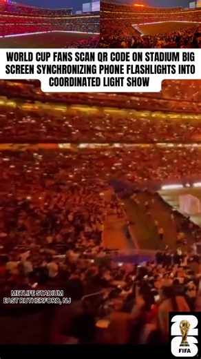 World Cup fans sync phone flashlights with QR code light show