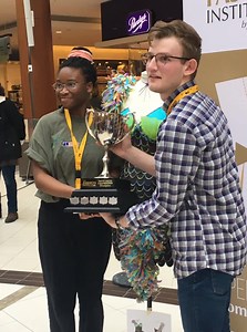 Olds College welcomed high schools students from across central and southern Alberta to Southcentre Mall in Calgary, for the annual Paper Dress Competition. The competition features teams of two, creating dresses made completely of paper. Congratulations to this years’ top three teams; 1st place - Grayson Chalmers and Patience Emmanuel, John G. Diefenbaker High School 2nd place - Nada Al-Wadeiah and Keyara Cooper of Forest Lawn High School 3rd place – Eve Taplin and Lauren Popko of Lord Beaverbr