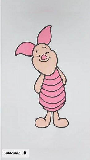 Piglet Drawing For Kids Made Simple! #shorts #tutorial