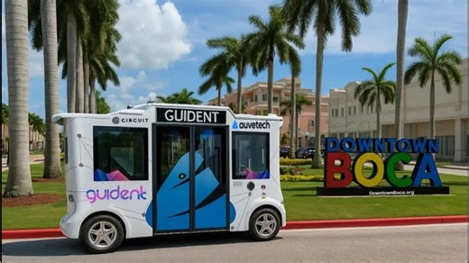 Self-driving bus coming to downtown Boca Raton after West Palm Beach debut