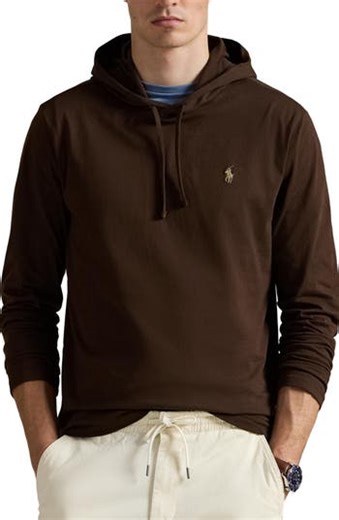 Polo Ralph Lauren Long Sleeve Hooded Cotton T-Shirt | Nordstrom