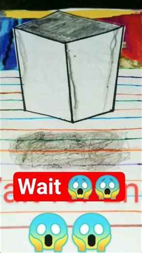 How to draw 3d floating 😱💥 Cube #3danimation #illusion #3dart #viralvideo #shorts