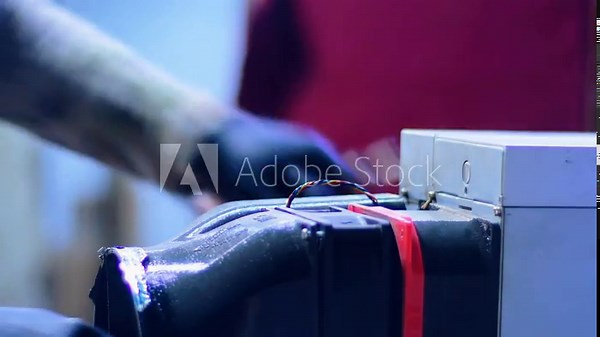 Detailed work hands Disassembly and maintenance of specialized crypto hardware