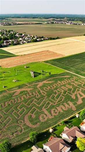 🌽✨ Our 2025 Corn Maze is HERE! ✨🌽 Every twist, turn, and pathway is ready for you to explore this fall 🍂 A huge thank you to Precision Mazes for bringing our design to life (their skills with a tractor are unmatched!) and to the Community Foundation of Johnson County for proudly sponsoring this year’s maze. 💛 We can’t wait for you to wander, laugh, and maybe even get a little lost with family and friends 🧭 Who’s ready to take on the maze this season? | Colony Acres Family Farm
