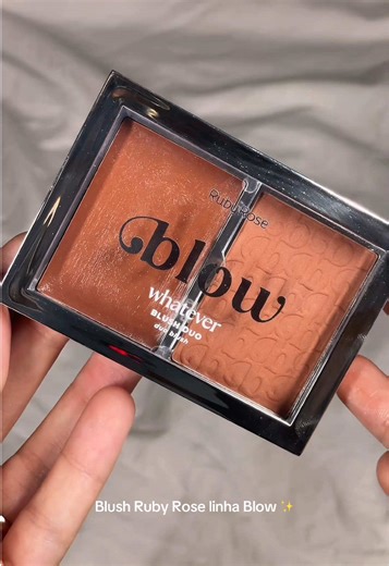 Blush Ruby Rose linha Blow, testando duo de blush, cor getting ready #maquiagemtiktok #tutorialdemaquiagem #blowrubyrose #blushtrend #rubyrose