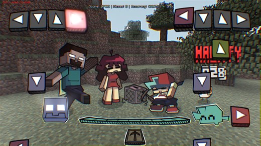 又一震撼的him模组？神曲/MC X FNF 超优质单曲模组 Miner's Haunt 困难难度 全流程演示