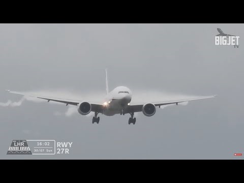 Wet landings at London Heathrow Airport!