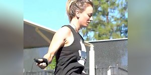 Watch Kaley Cuoco Look Head-To-Toe Toned In Her Latest Workout Video