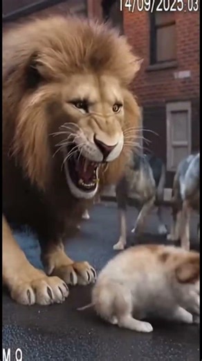 Brave Dogs & Cats Unite to Save Puppy from Lion 🦁🐶❤️