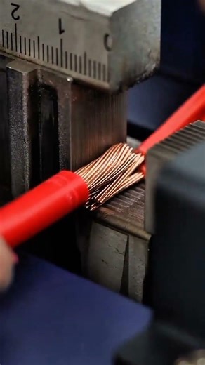 the process of connecting cables using a high pressure machine