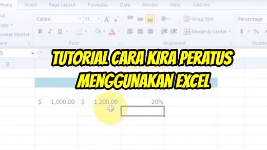 Tutorial Cara Kira Peratus Menggunakan Excel - Pendidik2u