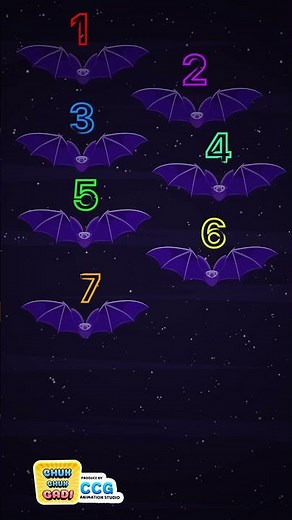 🦇 Count 1 to 10 with Bats 🌙 Numbers Song 🔢 for Kids 👶 Nursery Rhyme