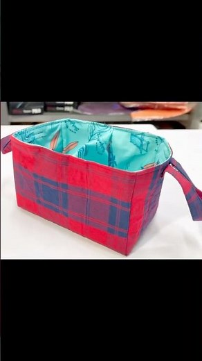 DIY Fabric Storage Box ✂️ Easy Sewing Organizer Idea #diy #sewing