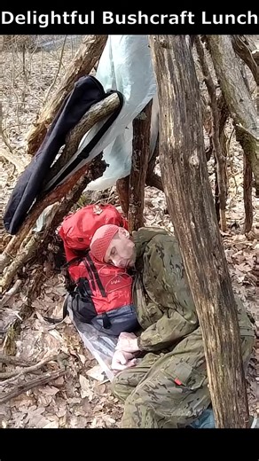 Delightful Bushcraft Lunch 🏕🔥👍Forest Cooking. Survival Shelter Camping #survival #bushcraft #camping | Nick Hunter