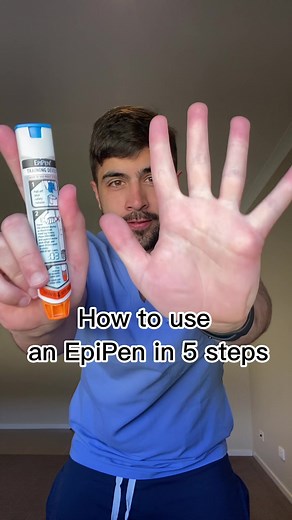 How to use an EpiPen in 5 steps ✋ #epipen #epipens #epipenlife #anaphylaxis #anaphylacticshock #learnontiktok #medstudent #health
