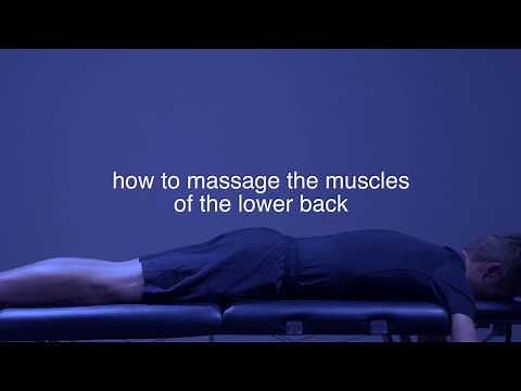 How to massage the lumbar muscles with a percussive massager | Deep tissue massage for lower back